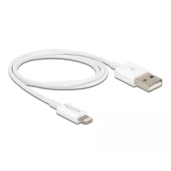Kabel USB do transmisji danych i ładowania DeLOCK 83000 do iPhone iPad iPod biały 1 m