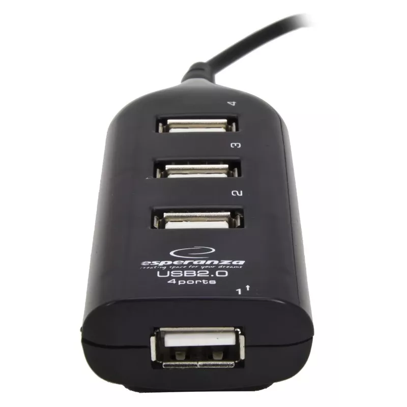 Hub interfejsu Esperanza EA116 480 Mbit/s czarny