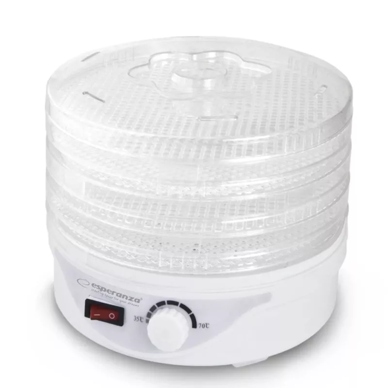 Suszarka do żywności Esperanza EKD003 Przezroczysta, Biała 250 W