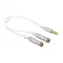 Kabel audio DeLOCK 65576 0,25 m 3,5 mm 2 x 3,5 mm biały