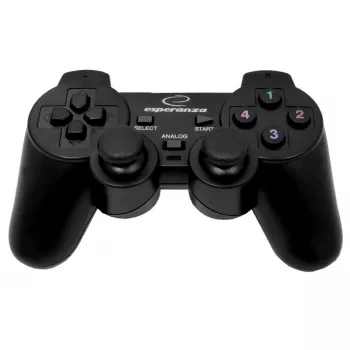 Gamepad ESPERANZA EG102 przewodowy USB 2.0, obsługa PC/PlayStation 3, D-pad, wibracje, czarny
