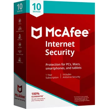 McAfee Internet Security 10 - Urządzenia 1 Rok