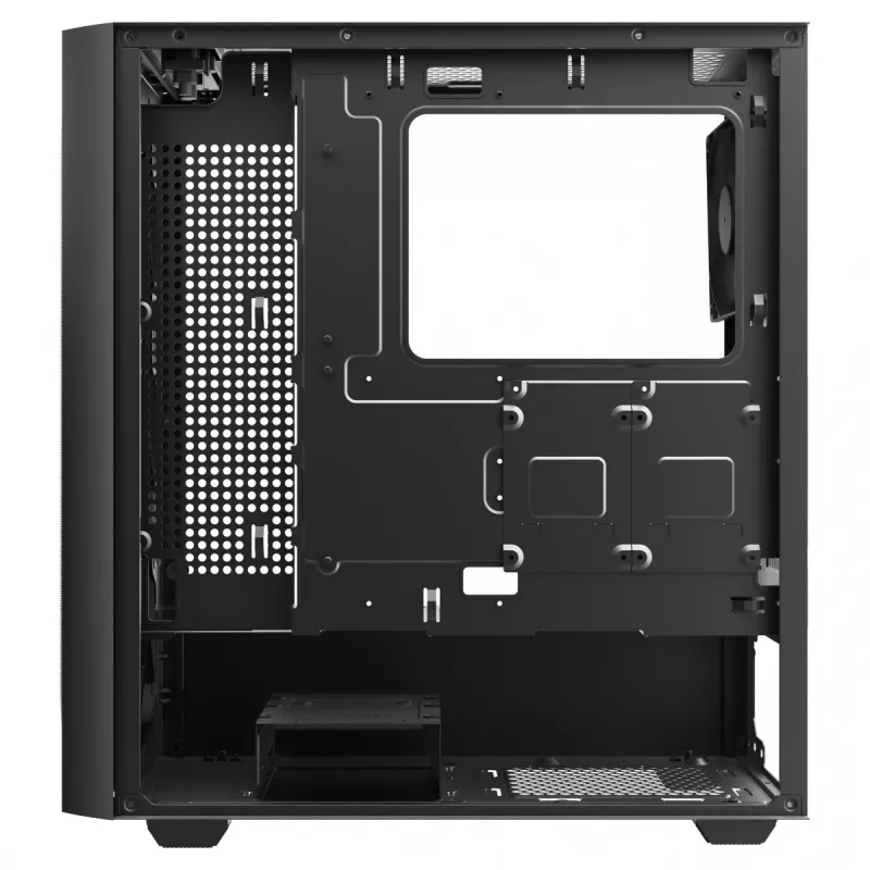 Obudowa PC SAVIO Noctis Flow — Cube Mini‑ITX/Micro‑ATX/ATX, 3x120mm przód, 1x120mm tył, 2x3.5 cala + 3x2.5 cala zatoki, hartowane szkło