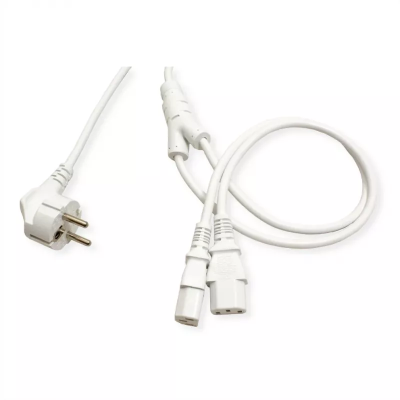 ROLINE 19.08.1023 Kabel zasilający biały 2 m CEE7/7 IEC C13 (19.08.1023)