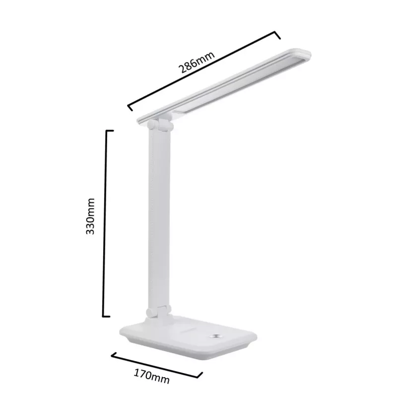 Lampa biurkowa LED MACLEAN MCE616W 9W z wbudowaną ładowarką bezprzewodową Qi