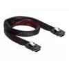 Kabel SAS DeLOCK 83073 0,1 m czarno-czerwony