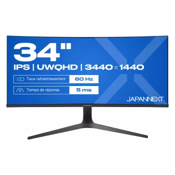 JAPANNEXT 86,4cm JN-IPS340UWQHD60C-C65W-HS zakrzywiony UWQHD