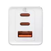 Ładowarka sieciowa Baseus GaN5 Pro 65 W — USB + 2×USB-C (QC3.0, PD3.0) z kablem USB-C 1 m, biała