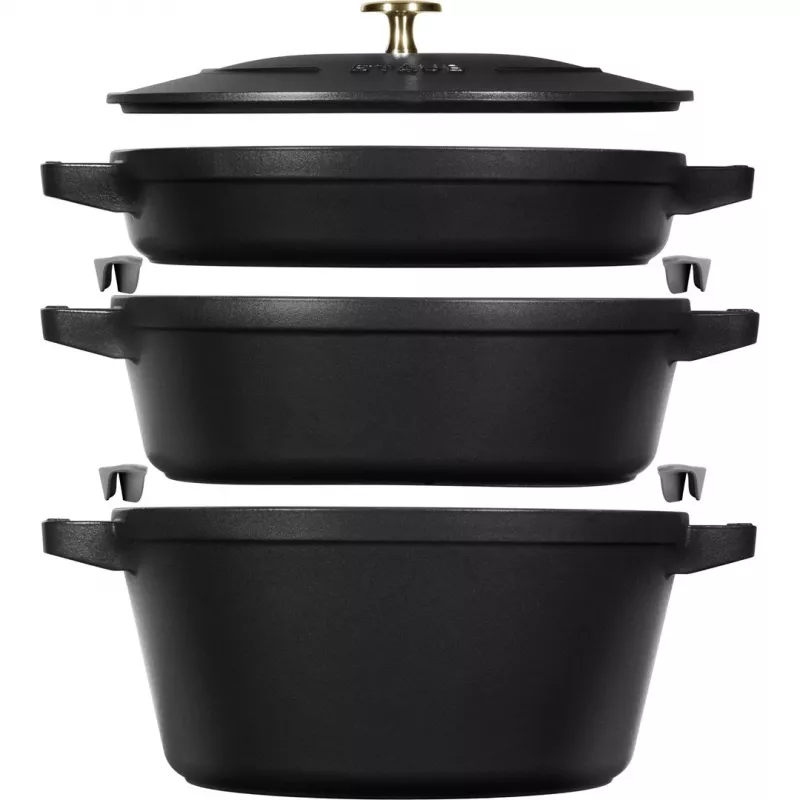 Staub La Cocotte 4,2 L okrągłe żeliwne naczynie do zapiekania