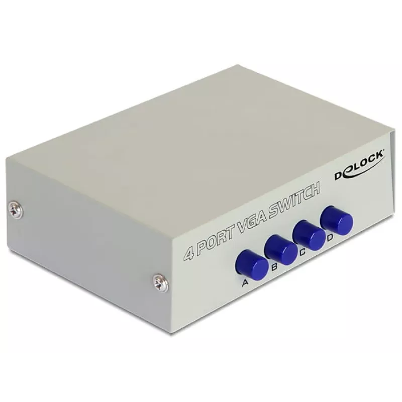 DeLock Switch VGA 4 port manual bidirectional - screen switch - 4 x VGA - Desktop (87635)