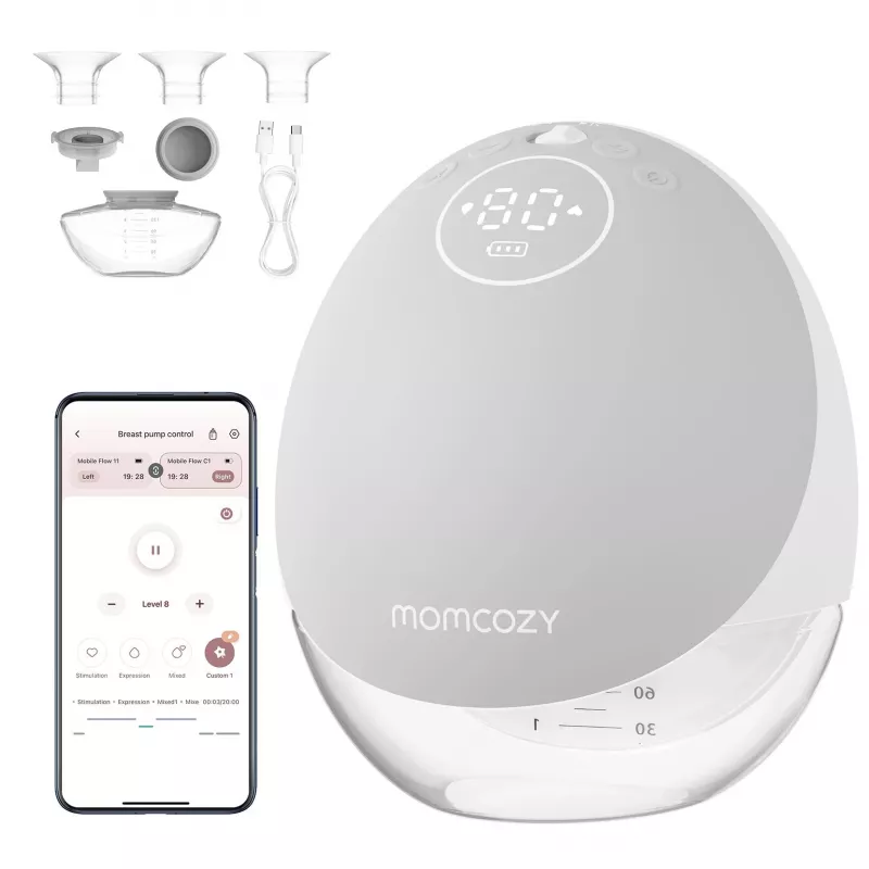 Laktator Momcozy M9 pojedynczy szary