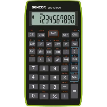 Kalkulator SENCOR SEC 105 GN LCD 10-cyfrowy przenośny podstawowe funkcje zielony