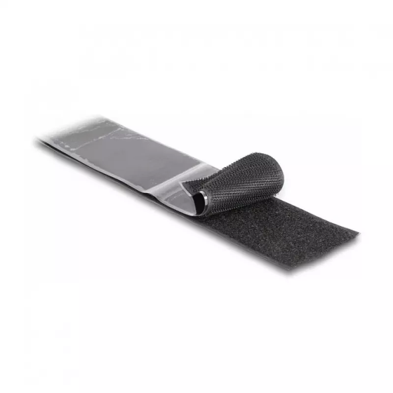DeLOCK samoprzylepna taśma rzepowa o dużej wytrzymałości 25m x 50mm czarna