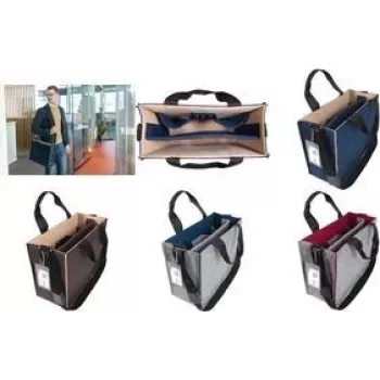 Torba na laptopa sigel Desk Sharing Bag Bicolor M brązowo-beżowa na laptopy 15,4-calowe