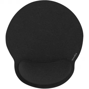 Podkładka pod mysz z pianki memory Speedlink VELLU z podpórką pod nadgarstek, 230×254 mm, czarna