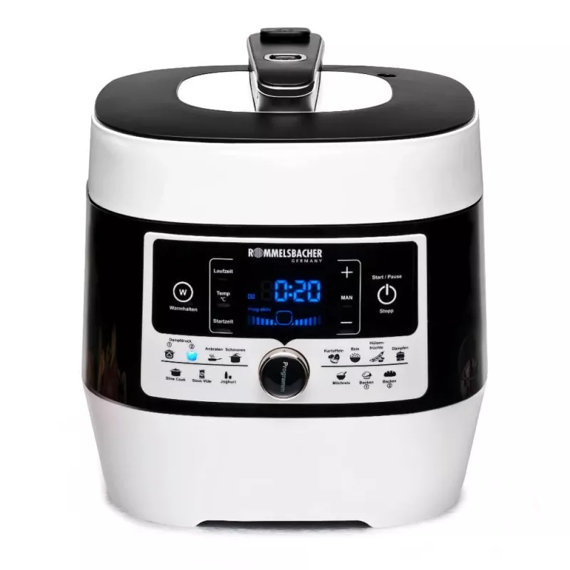 Elektryczny szybkowar Rommelsbacher MD 1000 – 4 l, 1000 W, 14 programów, biały/czarny