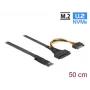 Adapter DeLOCK M.2 Key M do U.2 SFF-8639 NVMe z kablem 50 cm