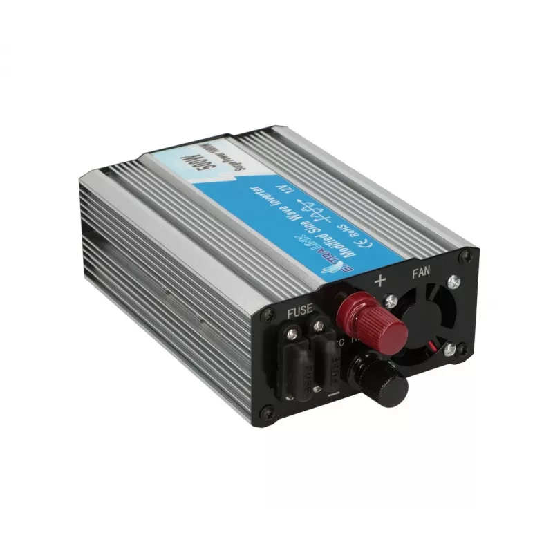 Przetwornica samochodowa Extralink OPIM-500W 12V, 500W zmodyfikowany sinus, obudowa aluminiowa, aktywne chłodzenie