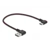Kabel USB DeLOCK EASY-USB 2.0 Typ-A męski na Typ-C męski kątowy 0,2 m czarny