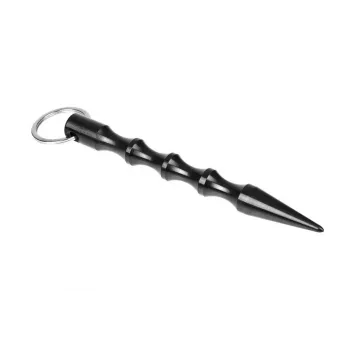 Pióro taktyczne GUARD YC-008-BL — kompaktowe pióro z duraluminium z tłuczkiem do szyb, 150 mm, 50 g, czarny