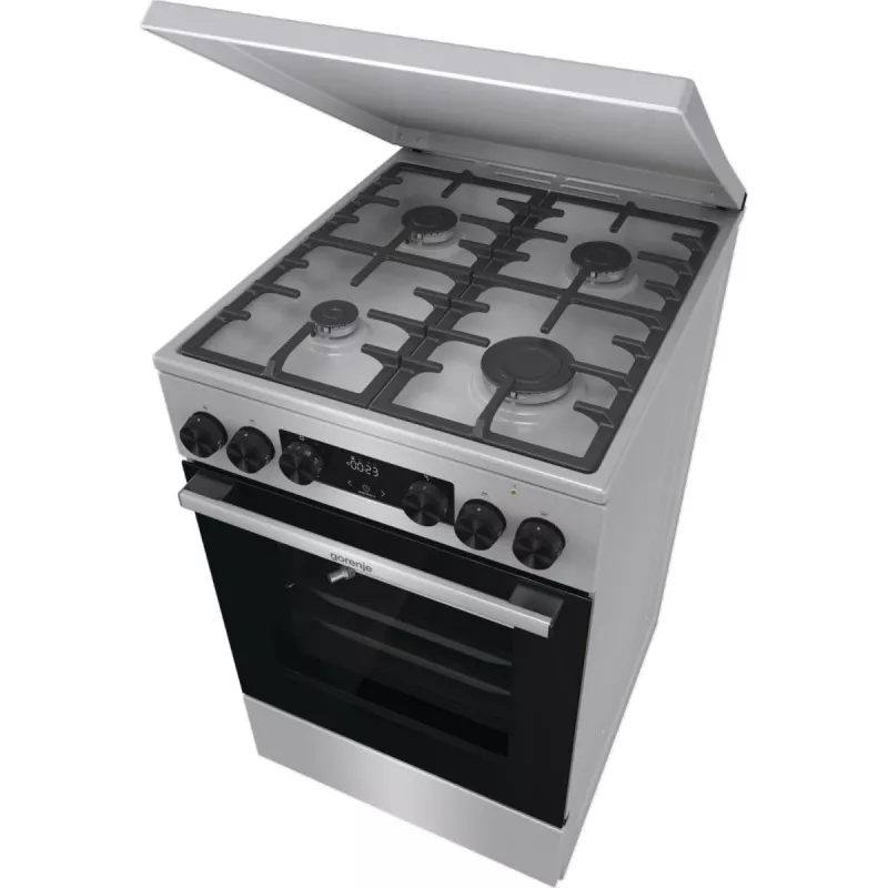 Gorenje GKS5C71XF Wolnostojąca kuchenka z piekarnikiem Srebrny