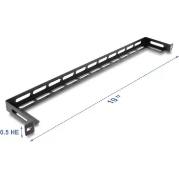 Zestaw montażowy DELOCK 67462 Czarny Metal do szaf 19-calowych Panel w kształcie L z mocowaniem opasek zaciskowych