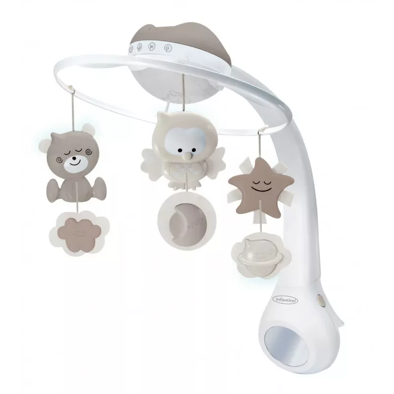 3in1 music projector carousel beige