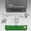 MPPT Solar Charge Controller QOLTEC 10A do systemów 12 V/24 V z wyświetlaczem LCD