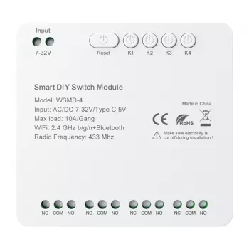 Moduł inteligentnego przełącznika Avatto DIY WSMD-4 32V — 4-kanałowy moduł sterowania 32V do projektów DIY