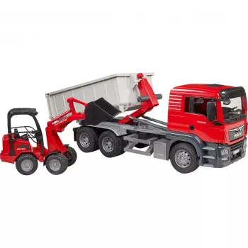 Zestaw ciężarówki i pojazdu gąsienicowego BRUDER MAN TGS Truck Wielokolorowy