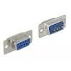 Złącze przewodowe DeLOCK 65882 Sub-D 9 pin Niebieski Srebrny