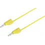 VOLTCRAFT Przewód pomiarowy [Wtyk 4 mm - Wtyk 4 mm] 1 m Żółty MSB-300 (MSB-300-1-GB)