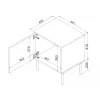 Cama INSERTO Szafka nocna, 2 szt., 50x40x61.5 cm, czarny + LED
