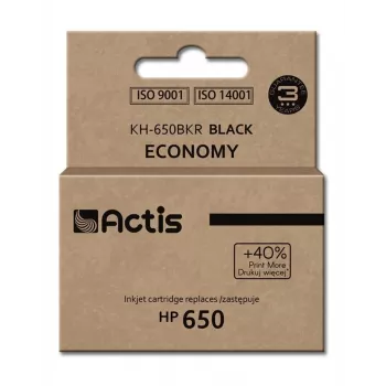 Wkład ACTIS KH-650BKR kompatybilny z HP 650 — Czarny tusz pigmentowy, 15 ml, standardowa wydajność, pojedyncze opakowanie
