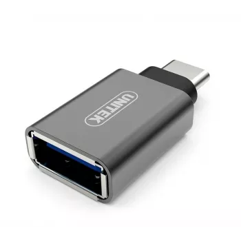 UNITEK Y-A025CGY przejściówka/adapter interfejsu USB Type-C na USB Type-A, metaliczny