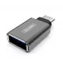 UNITEK Y-A025CGY przejściówka/adapter interfejsu USB Type-C na USB Type-A, metaliczny