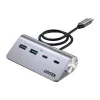 Koncentrator USB Unitek H1337AGY01 — 4-portowy (2×USB-C, 2×USB-A), do 5 Gb/s na port, aluminium, srebrny