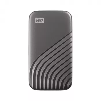 WD My Passport SSD WDBAGF0040BGY - SSD - szyfrowany - 4 TB - zewnętrzny (przenośny) - USB 3.2 Gen 2 (złącze USB-C) - 256-bitowy AES - Szary