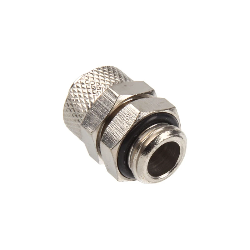 Proste złącze G1/4 cala do 10/8 mm - błyszczące srebrne