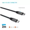 Magnetyczny pleciony kabel USB-C na USB-C FIXED FIXDBM-CC2-GR, USB 2.0, oplot pleciony, stała długość, szary