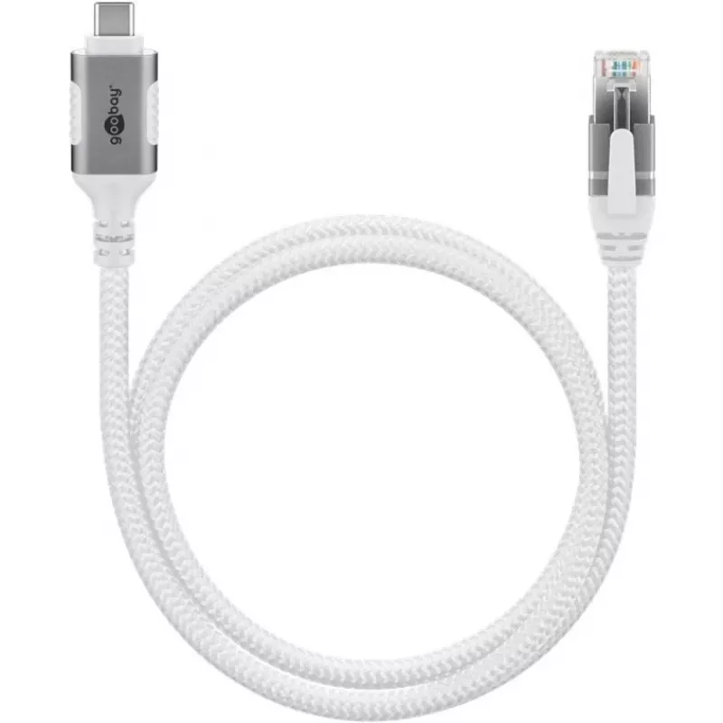 Goobay 74176 - adapter kablowya sieciowego USB 3.1 Typ C Gigabit Ethernet 2 m - Karta sieciowa - 1.000 Mbps (74176)