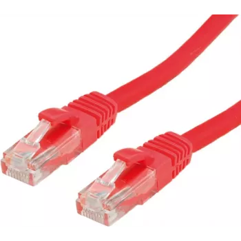 VALUE - Kabel krosowy - RJ-45 (M) na RJ-45 (M) - 1,5 m - UTP - CAT 6a - Wtryskiwany - Czerwony, RAL 3000 (21.99.1481)
