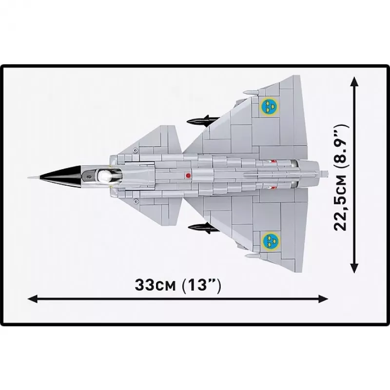 Zestaw konstrukcyjny Cobi Blocks Saab AJ 37 Viggen 881 elementów