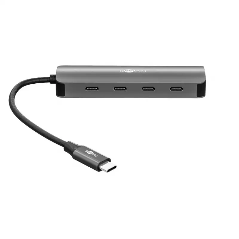 Goobay Slim 4-Port USB-Hub USB-C na 10 Gbit/s - -Plug> 4x (76565)