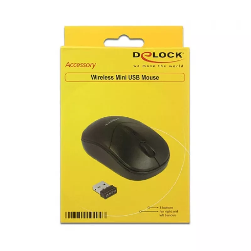 Mysz DeLOCK 12494 RF bezprzewodowa optyczna 1000 DPI