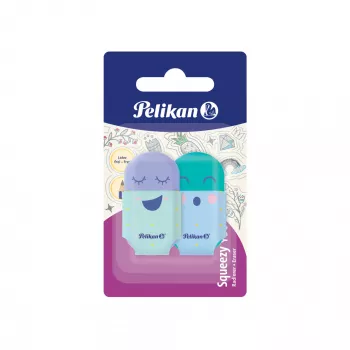 Gumka Pelikan 606219 plastikowa wielokolorowa 2 szt.