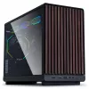 Obudowa PC Mini-ITX/mATX Lian Li A3-mATX Wood Edition — panel przedni z orzecha, czarna obudowa