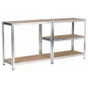 Metalowy regał magazynowy srebrny 205X120X45CM