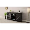 komoda 160x80x35 GRANERO czarny/czarny połysk