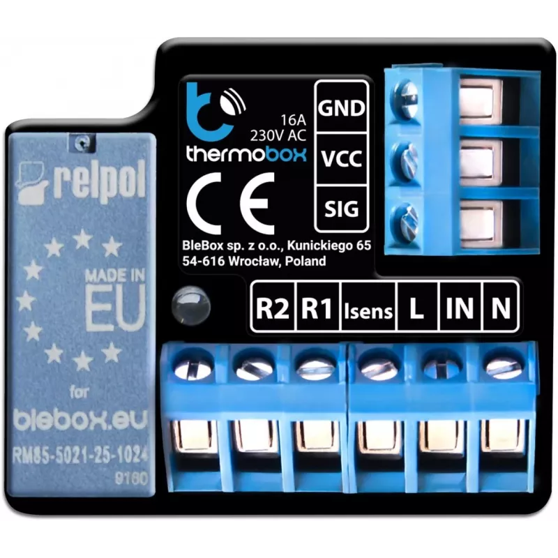 Moduł grzewczy bleBox Thermobox Smart Control Wi‑Fi, model thermobox